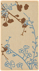 Safavieh Courtyard cy4038b Natural Brown / Blue Rugs - Safavieh - cy4038b - 5r