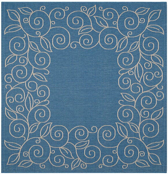 Safavieh Courtyard cy5139c Blue / Ivory Rugs - Safavieh - cy5139c - 7sq