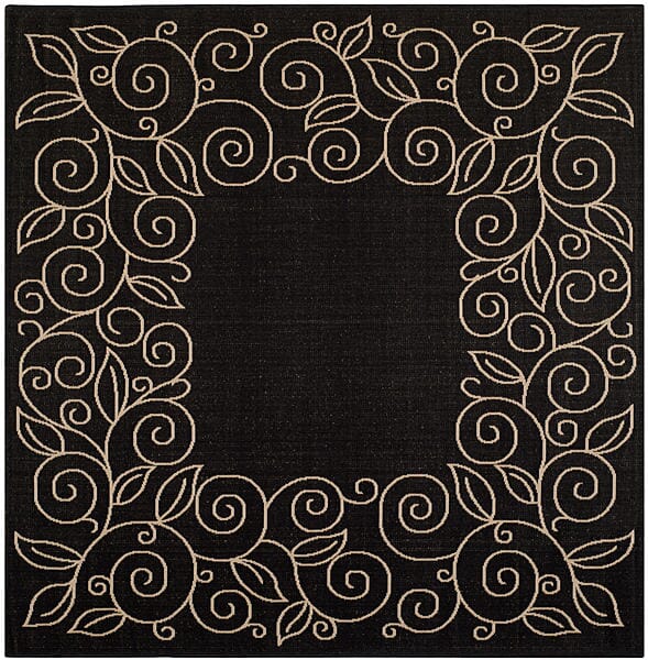 Safavieh Courtyard cy5139d Black / Sand Rugs - Safavieh - cy5139d - 7sq