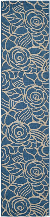 Safavieh Courtyard Cy5141C Blue / Beige Rugs - Safavieh - cy5141c - 210