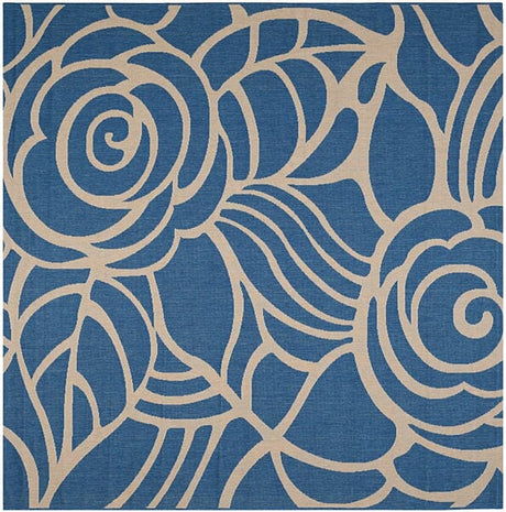 Safavieh Courtyard Cy5141C Blue / Beige Rugs - Safavieh - cy5141c - 8sq
