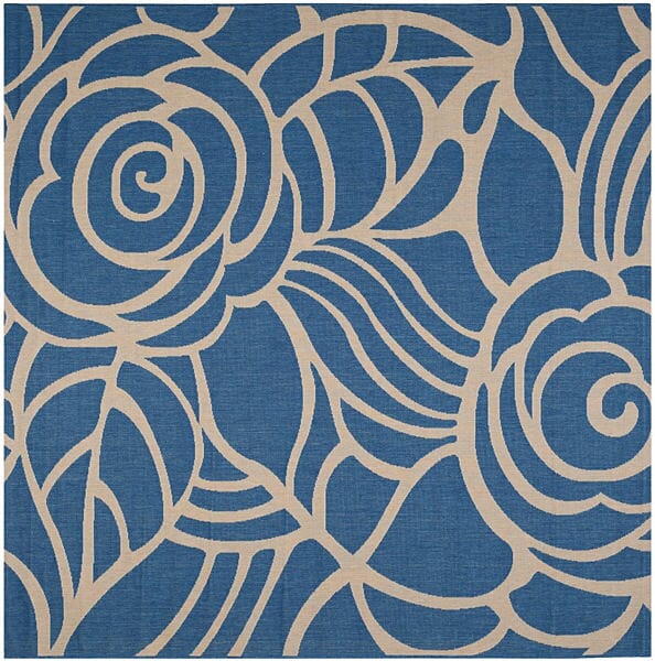 Safavieh Courtyard Cy5141C Blue / Beige Rugs - Safavieh - cy5141c - 8sq