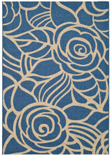 Safavieh Courtyard Cy5141C Blue / Beige Rugs - Safavieh - cy5141c - 8sq