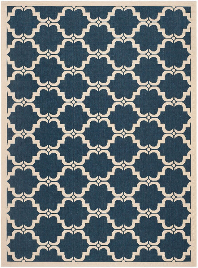 Safavieh Courtyard Cy6009 - 268 Navy / Beige Rugs - Safavieh - cy6009 - 268 - 5r