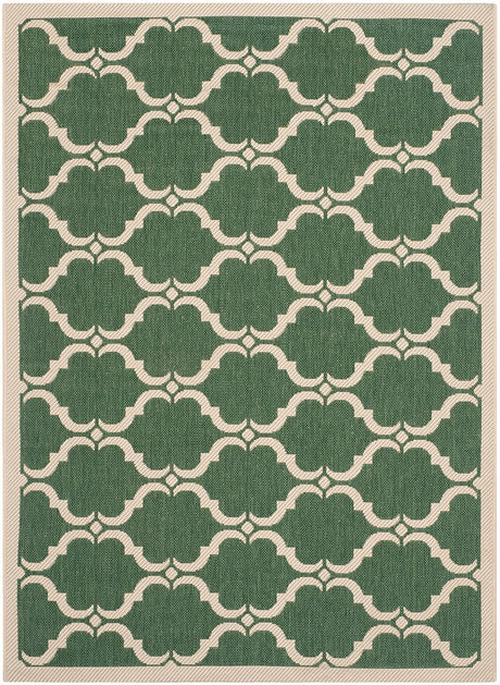 Safavieh Courtyard Cy6009 - 332 Dark Green / Beige Rugs - Safavieh - cy6009 - 332 - 5r