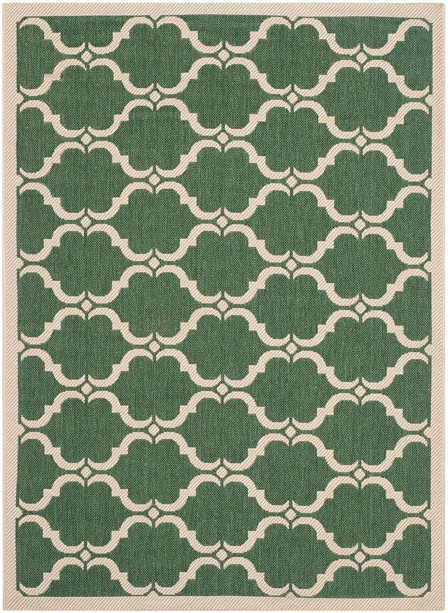 Safavieh Courtyard Cy6009 - 332 Dark Green / Beige Rugs - Safavieh - cy6009 - 332 - 5r