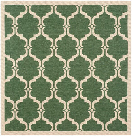 Safavieh Courtyard Cy6009 - 332 Dark Green / Beige Rugs - Safavieh - cy6009 - 332 - 5sq