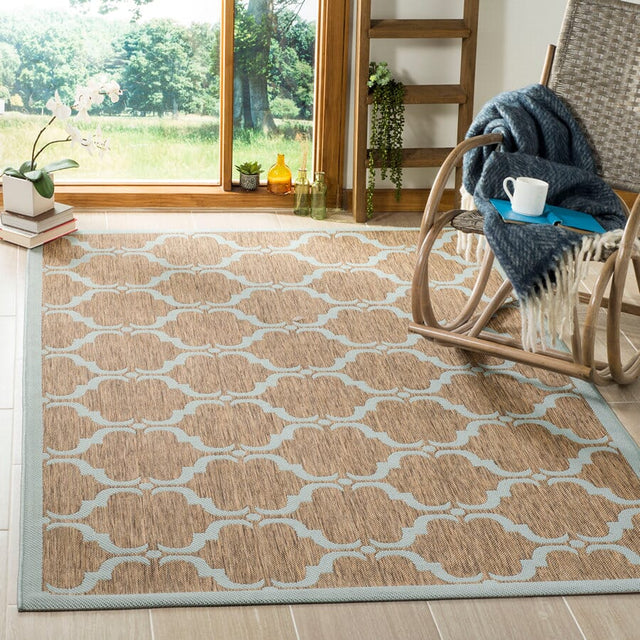 Safavieh Courtyard Cy6009 - 337 Brown / Aqua Rugs - Safavieh - cy6009 - 337 - 2