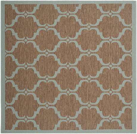 Safavieh Courtyard Cy6009 - 337 Brown / Aqua Rugs - Safavieh - cy6009 - 337 - 5r