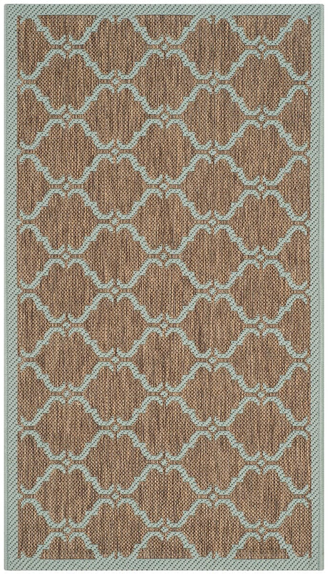 Safavieh Courtyard Cy6009 - 337 Brown / Aqua Rugs - Safavieh - cy6009 - 337 - 5r