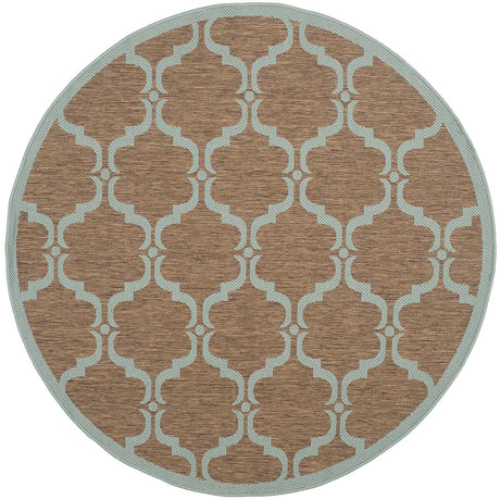 Safavieh Courtyard Cy6009 - 337 Brown / Aqua Rugs - Safavieh - cy6009 - 337 - 7r