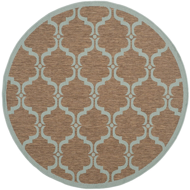 Safavieh Courtyard Cy6009 - 337 Brown / Aqua Rugs - Safavieh - cy6009 - 337 - 7r