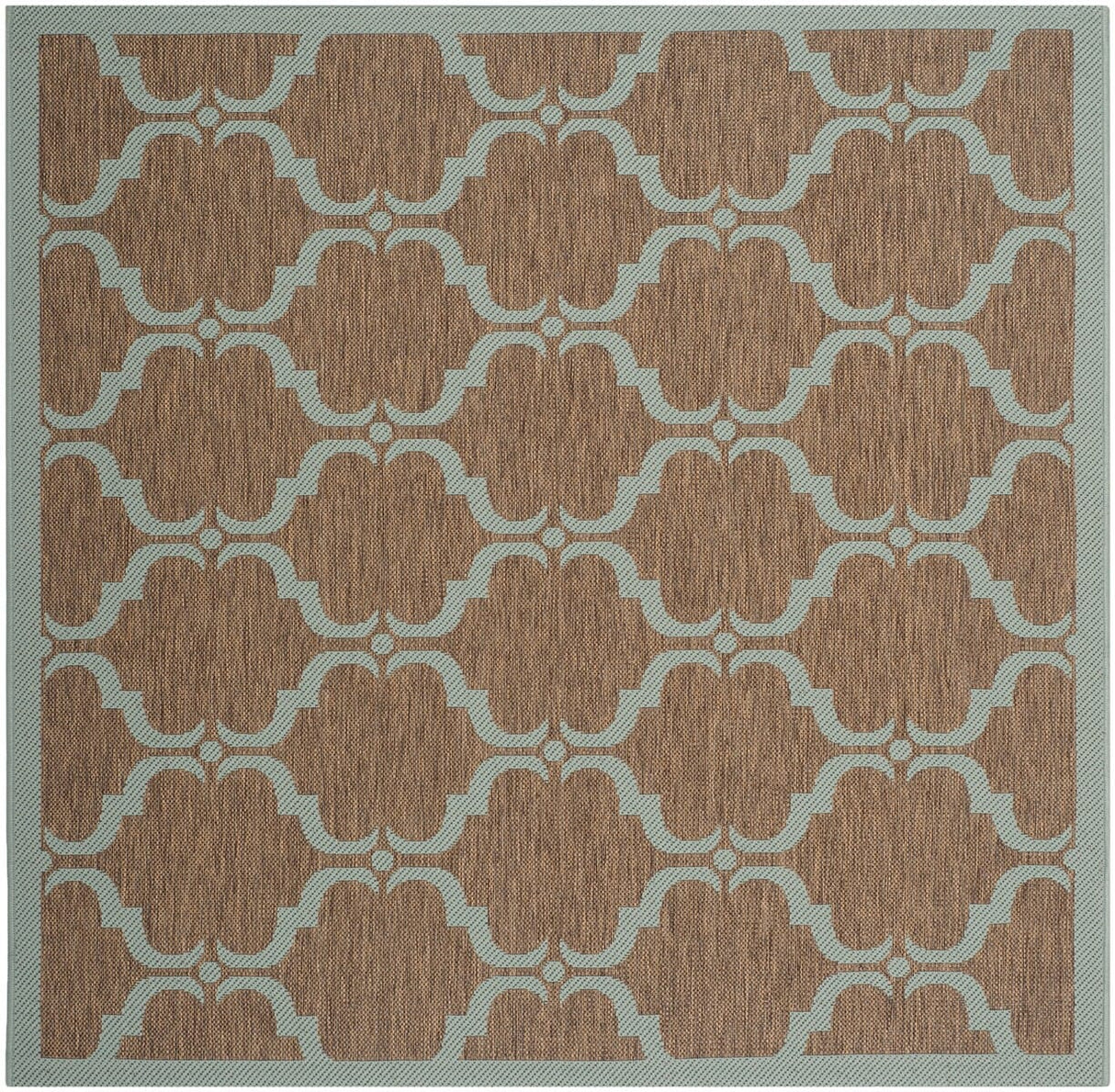 Safavieh Courtyard Cy6009 - 337 Brown / Aqua Rugs - Safavieh - cy6009 - 337 - 7sq