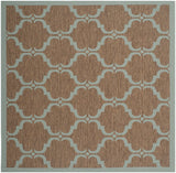 Safavieh Courtyard Cy6009 - 337 Brown / Aqua Rugs - Safavieh - cy6009 - 337 - 7sq