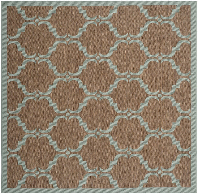 Safavieh Courtyard Cy6009 - 337 Brown / Aqua Rugs - Safavieh - cy6009 - 337 - 7sq