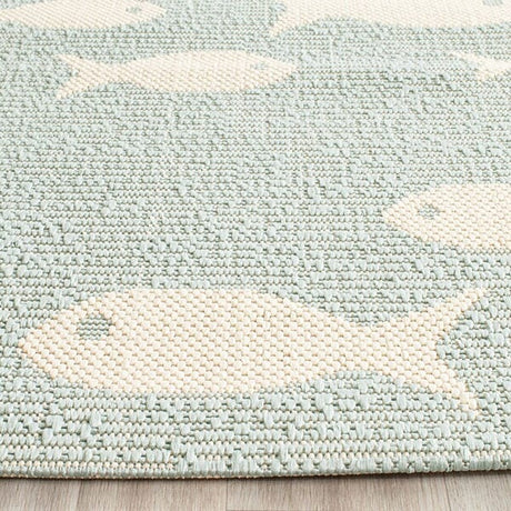 Safavieh Courtyard Cy6012 - 223 Aqua / Beige Rugs - Safavieh - cy6012 - 223 - 4