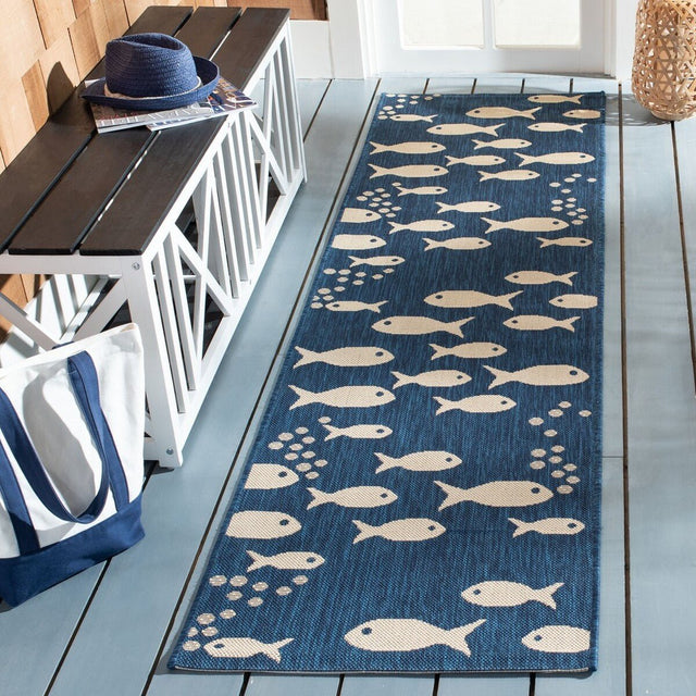 Safavieh Courtyard Cy6012 - 258 Navy/Beige Rugs - Safavieh - cy6012 - 258 - 27
