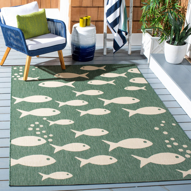 Safavieh Courtyard Cy6012 - 322 Dark Green/Ivory Rugs - Safavieh - cy6012 - 322 - 2