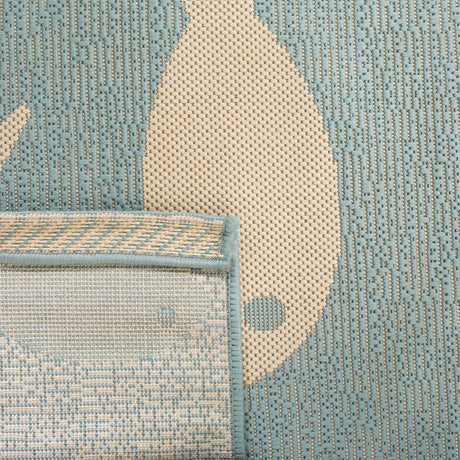 Safavieh Courtyard Cy6012 Aqua/Beige Rug - Safavieh - cy6012 - 223 - 3