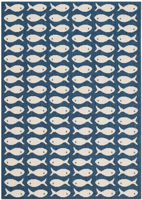 Safavieh Courtyard Cy6013 - 268 Navy / Beige Rugs - Safavieh - cy6013 - 268 - 4