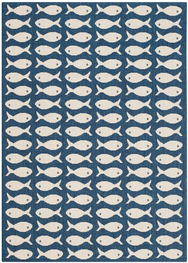 Safavieh Courtyard Cy6013 - 268 Navy / Beige Rugs - Safavieh - cy6013 - 268 - 4