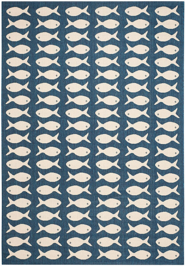 Safavieh Courtyard Cy6013 - 268 Navy / Beige Rugs - Safavieh - cy6013 - 268 - 4