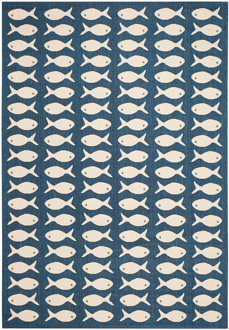 Safavieh Courtyard Cy6013 - 268 Navy / Beige Rugs - Safavieh - cy6013 - 268 - 4