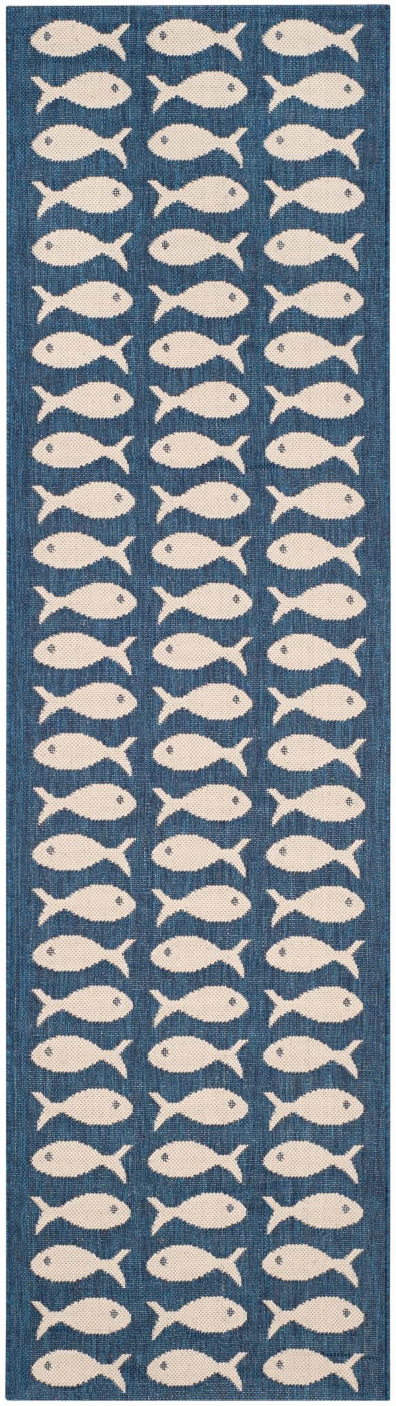 Safavieh Courtyard Cy6013 Navy/Beige Rug - Safavieh - cy6013 - 268 - 3