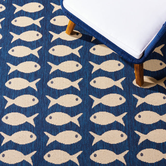 Safavieh Courtyard Cy6013 Navy/Beige Rug - Safavieh - cy6013 - 268 - 3