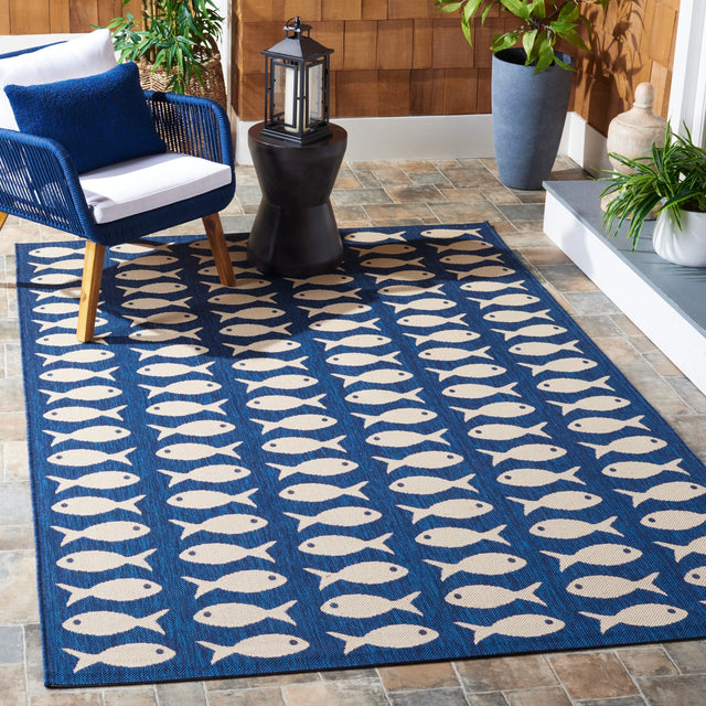 Safavieh Courtyard Cy6013 Navy/Beige Rug - Safavieh - cy6013 - 268 - 4r