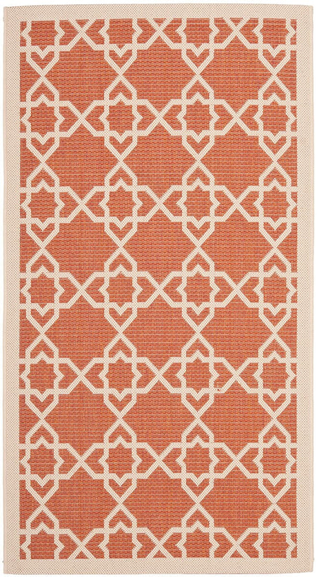 Safavieh Courtyard Cy6032 - 241 Terracotta / Beige Rugs - Safavieh - cy6032 - 241 - 5r