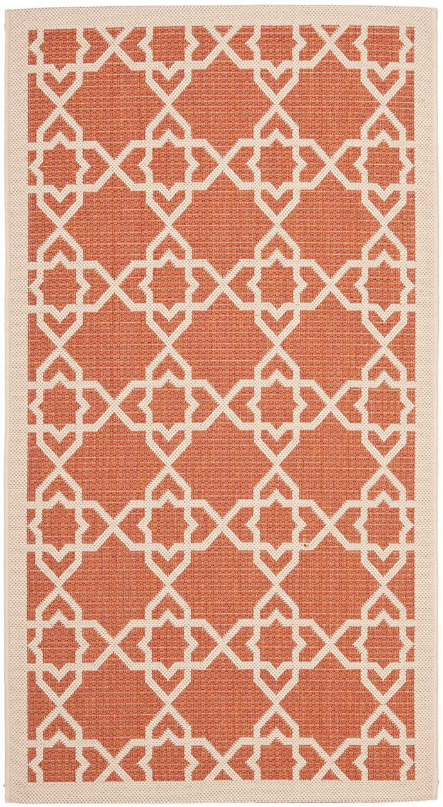 Safavieh Courtyard Cy6032 - 241 Terracotta / Beige Rugs - Safavieh - cy6032 - 241 - 5r