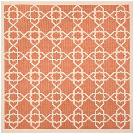 Safavieh Courtyard Cy6032 - 241 Terracotta / Beige Rugs - Safavieh - cy6032 - 241 - 7sq