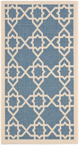 Safavieh Courtyard Cy6032 - 243 Blue / Beige Rugs - Safavieh - cy6032 - 243 - 5r