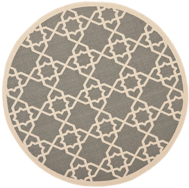 Safavieh Courtyard Cy6032 - 246 Grey / Beige Rugs - Safavieh - cy6032 - 246 - 5r