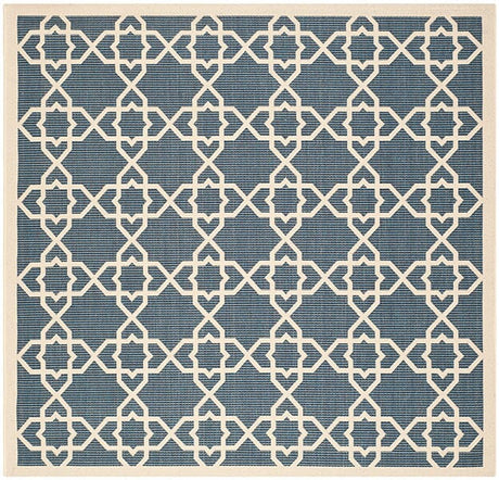 Safavieh Courtyard Cy6032 - 268 Navy / Beige Rugs - Safavieh - cy6032 - 268 - 4sq