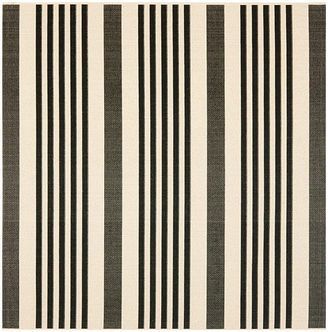 Safavieh Courtyard Cy6062 - 216 Black / Bone Rugs - Safavieh - cy6062 - 216 - 4sq