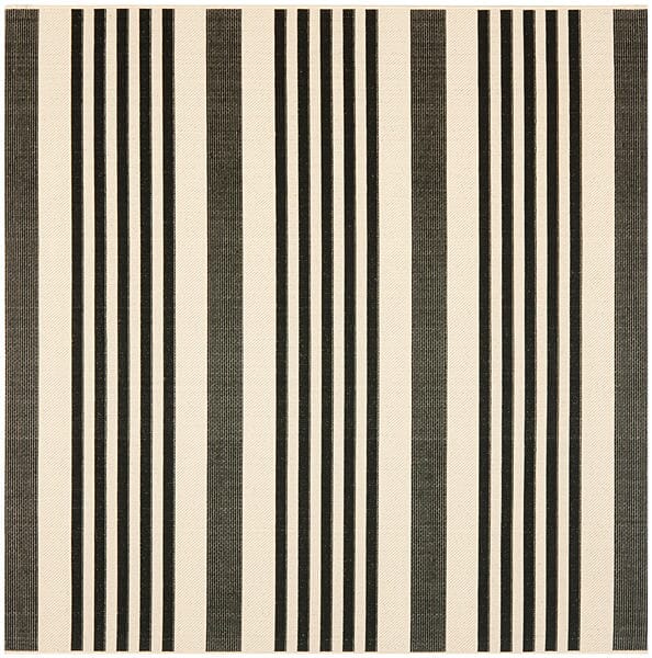 Safavieh Courtyard Cy6062 - 216 Black / Bone Rugs - Safavieh - cy6062 - 216 - 4sq