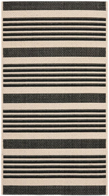 Safavieh Courtyard Cy6062 - 216 Black / Bone Rugs - Safavieh - cy6062 - 216 - 5r