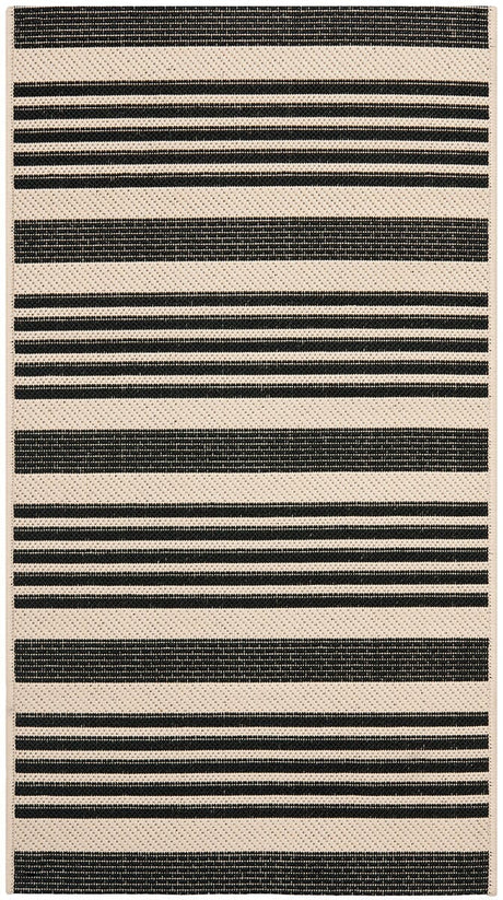Safavieh Courtyard Cy6062 - 216 Black / Bone Rugs - Safavieh - cy6062 - 216 - 5r