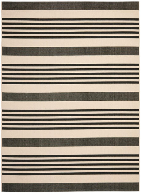 Safavieh Courtyard Cy6062 - 216 Black / Bone Rugs - Safavieh - cy6062 - 216 - 5r