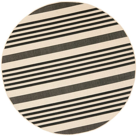 Safavieh Courtyard Cy6062 - 216 Black / Bone Rugs - Safavieh - cy6062 - 216 - 5r