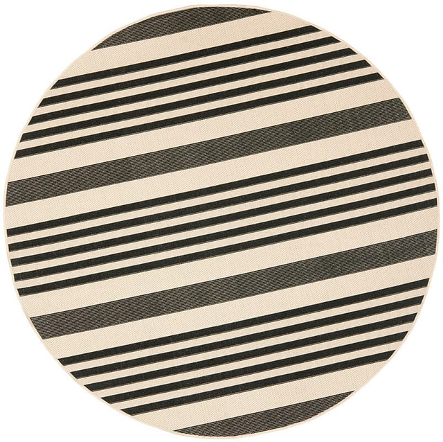 Safavieh Courtyard Cy6062 - 216 Black / Bone Rugs - Safavieh - cy6062 - 216 - 5r