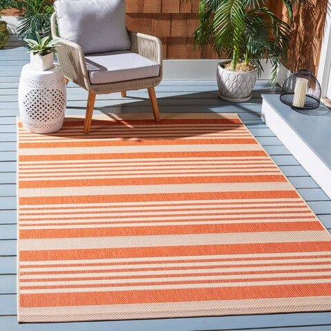 Safavieh Courtyard Cy6062 - 241 Terracotta / Beige Rugs - Safavieh - cy6062 - 241 - 2