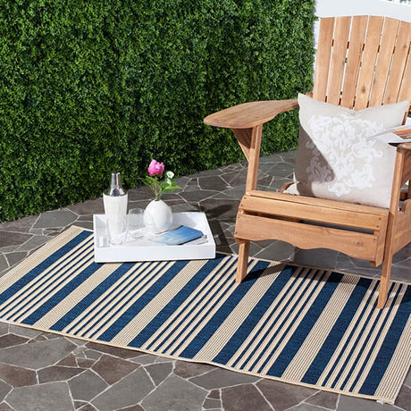Safavieh Courtyard Cy6062 - 268 Navy / Beige Rugs - Safavieh - cy6062 - 268 - 2