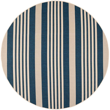 Safavieh Courtyard Cy6062 - 268 Navy / Beige Rugs - Safavieh - cy6062 - 268 - 5r