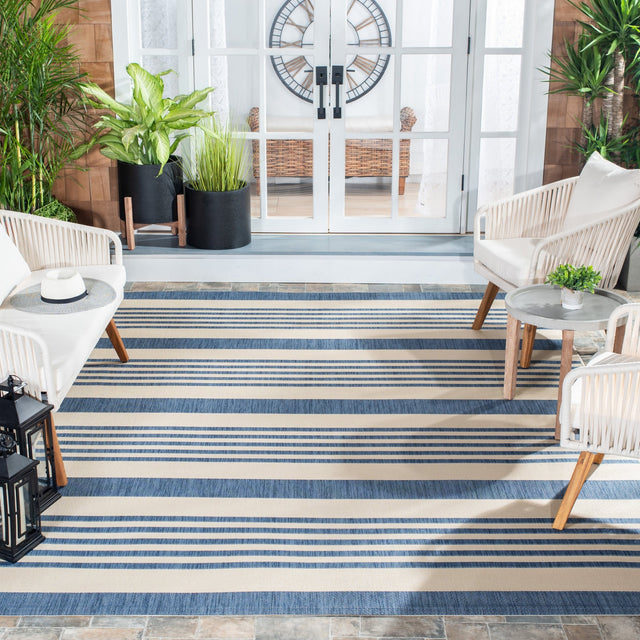 Safavieh Courtyard Cy6062 Beige/Blue Rug - Safavieh - cy6062 - 233 - 4r