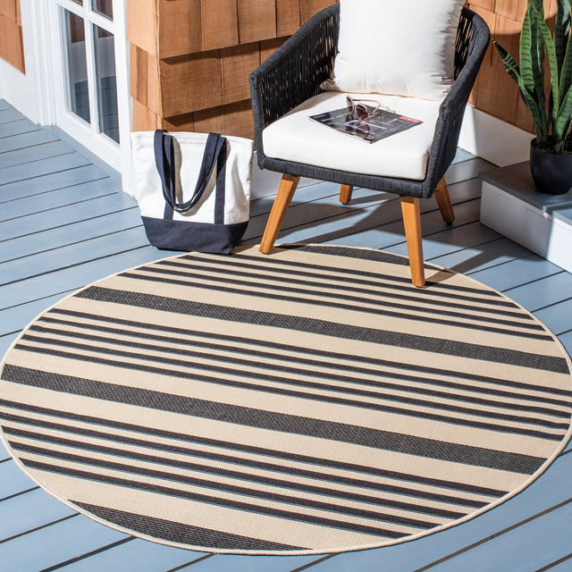 Safavieh Courtyard Cy6062 Black/Bone Rug - Safavieh - cy6062 - 216 - 4r