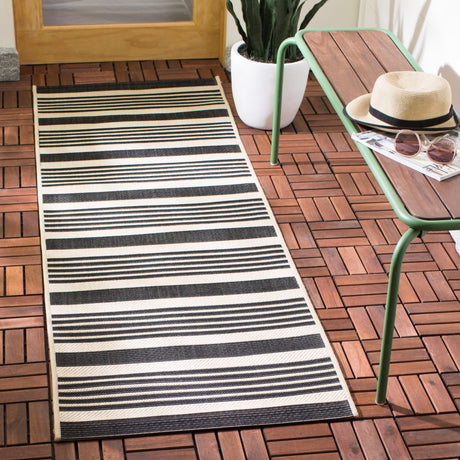 Safavieh Courtyard Cy6062 Black/Bone Rug - Safavieh - cy6062 - 216 - 4r