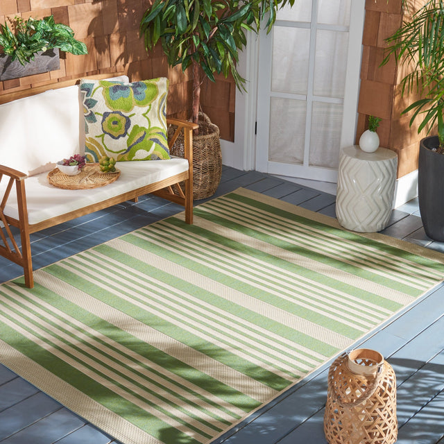 Safavieh Courtyard Cy6062 Green/Beige Rug - Safavieh - cy6062 - 244 - 4r